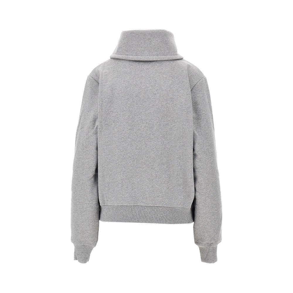 high-neck full-zip sweatshirt