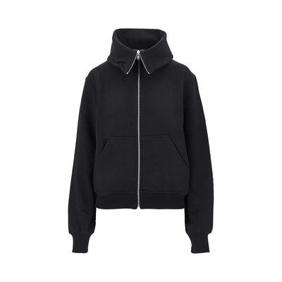 high-neck full-zip sweatshirt