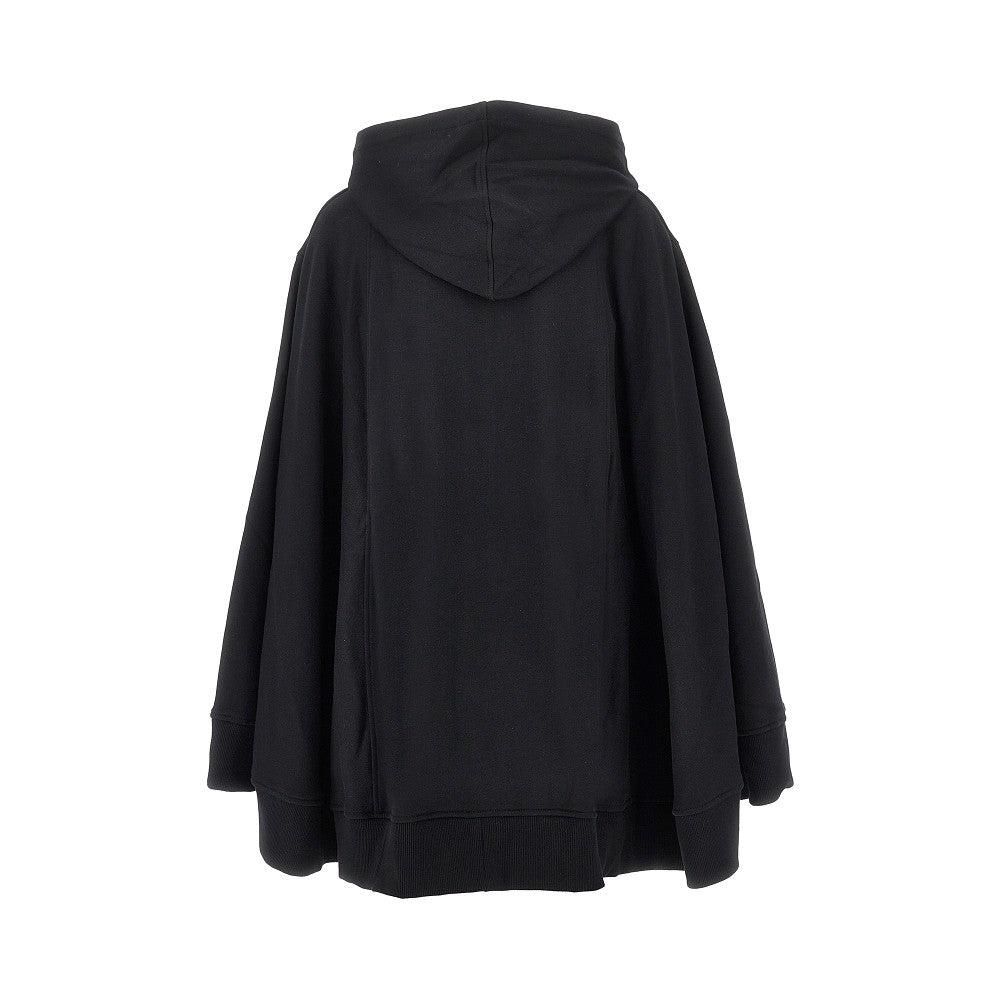 full-zip cape hoodie