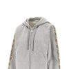 full-zip hoodie with check details
