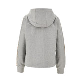 BURBERRY XS full-zip hoodie with check details