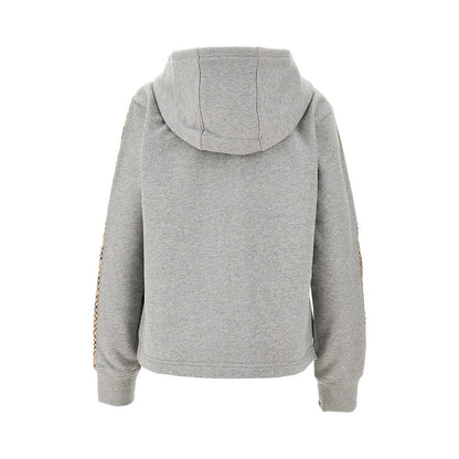 BURBERRY XS full-zip hoodie with check details