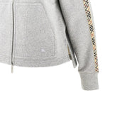 BURBERRY XS full-zip hoodie with check details