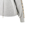 full-zip hoodie with check details