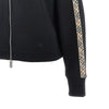 full-zip hoodie with check trimmings