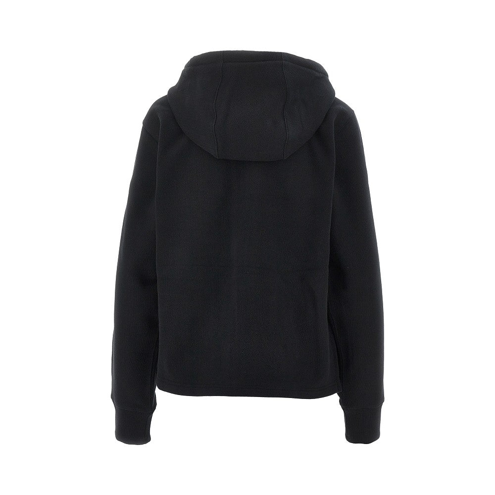 full-zip hoodie with check trimmings