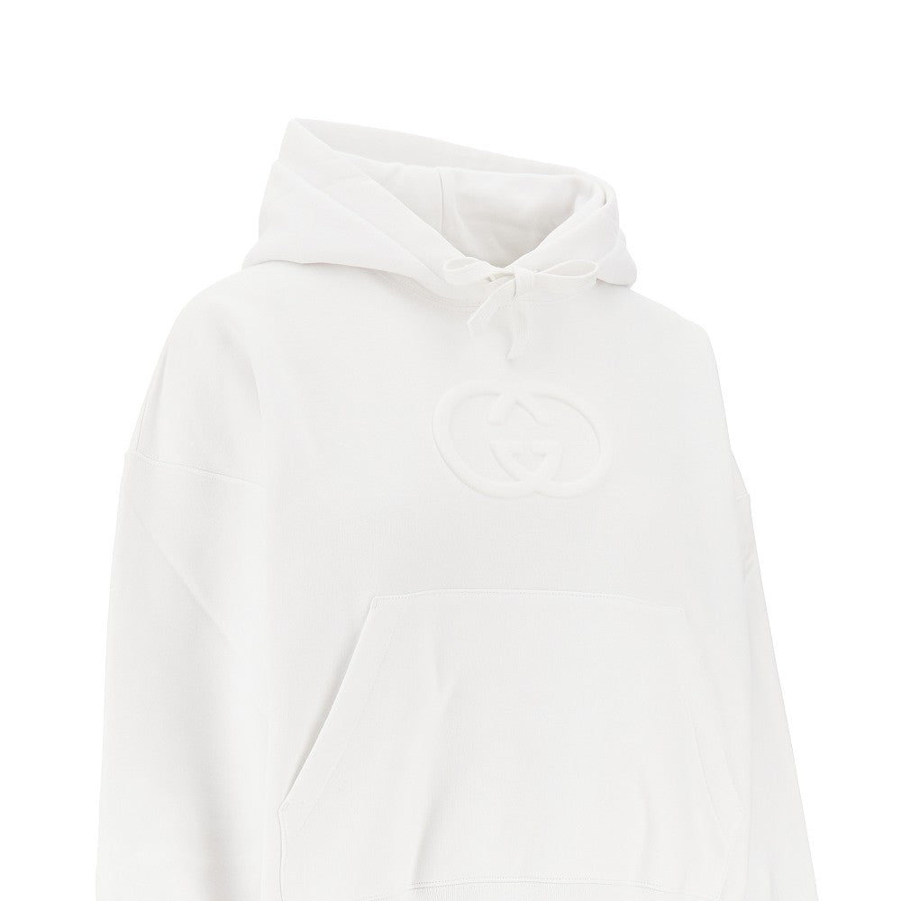 GUCCI XS embossed interlocking gg hoodie