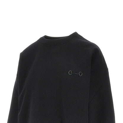 GUCCI S beaded horsebit embroidery sweatshirt