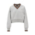 GUCCI XS v-neck sweatshirt with web trims