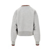 v-neck sweatshirt with web trims