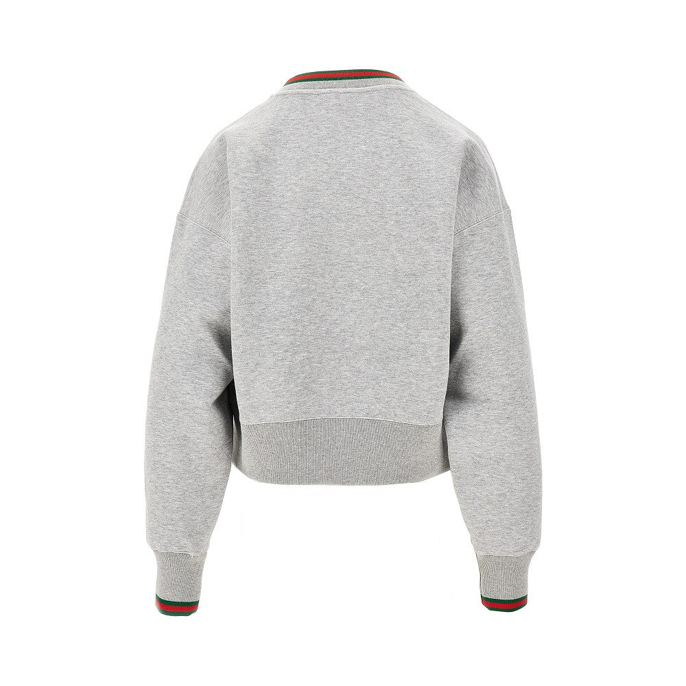 v-neck sweatshirt with web trims