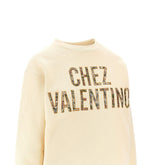 VALENTINO S chez valentino embroidery crewneck sweatshirt