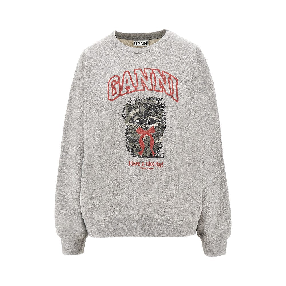 GANNI XXS kitty print sweatshirt