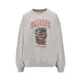 GANNI XXS kitty print sweatshirt