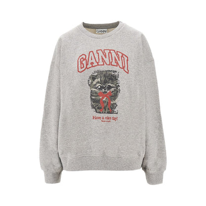 GANNI XXS kitty print sweatshirt
