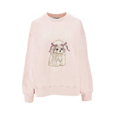 GANNI L poodle print crewneck sweatshirt
