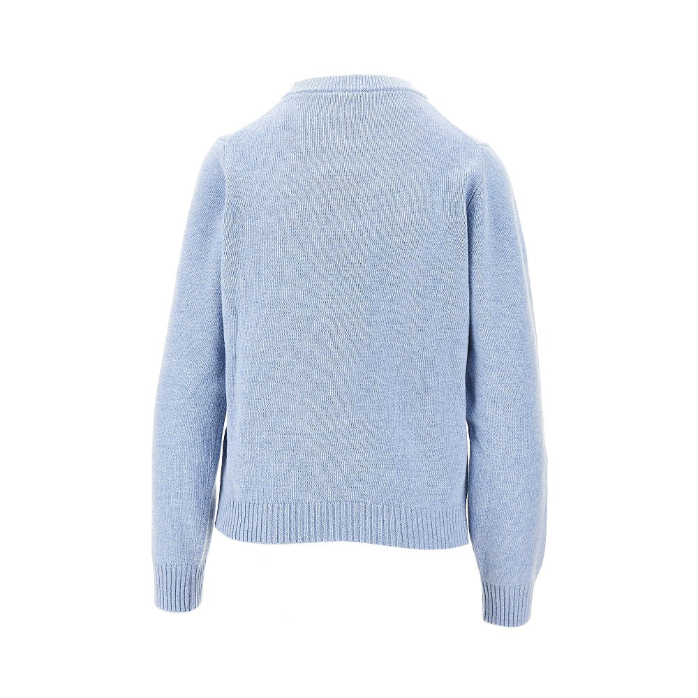 GANNI S tiger inlay wool blend sweater