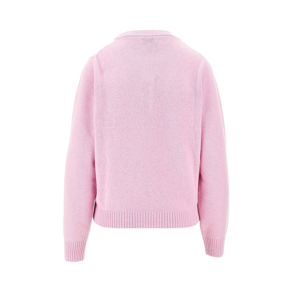 GANNI XS tiger inlay wool blend sweater