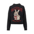 GANNI XS bunny intarsia wool blend sweater