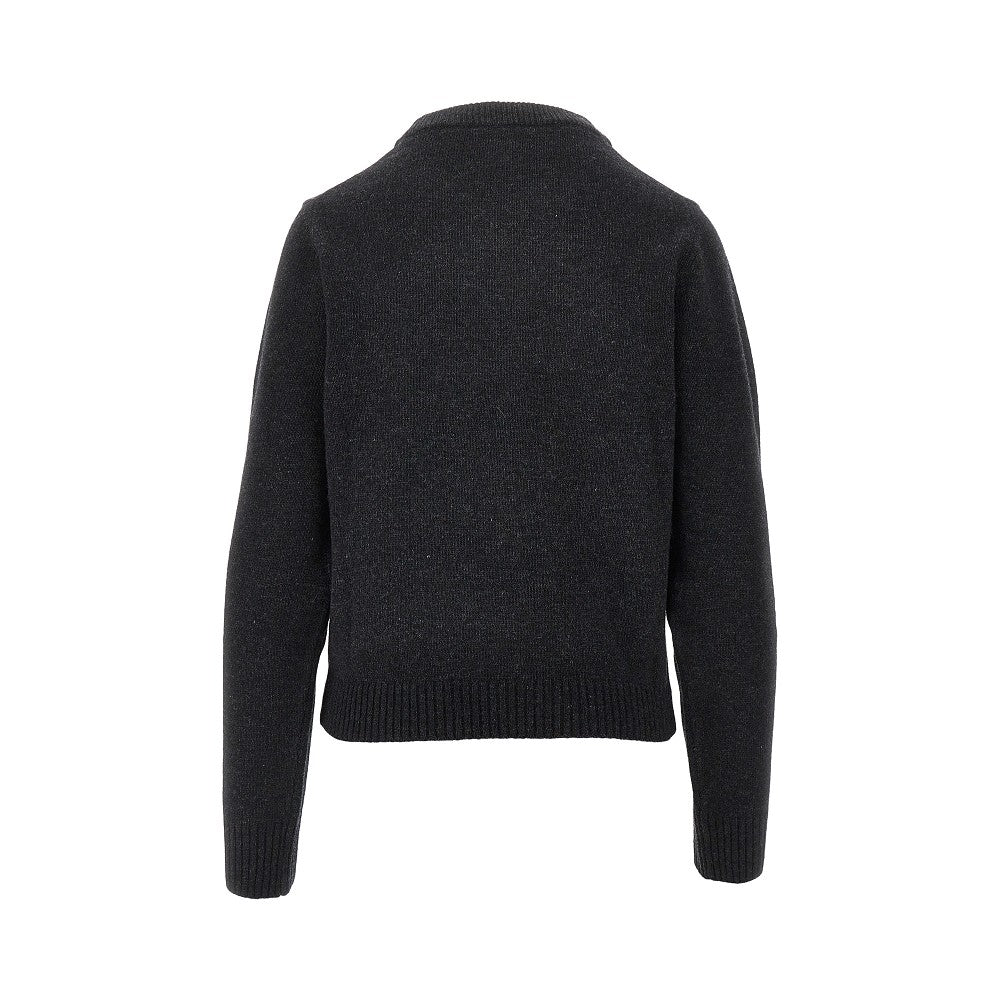 GANNI XS bunny intarsia wool blend sweater