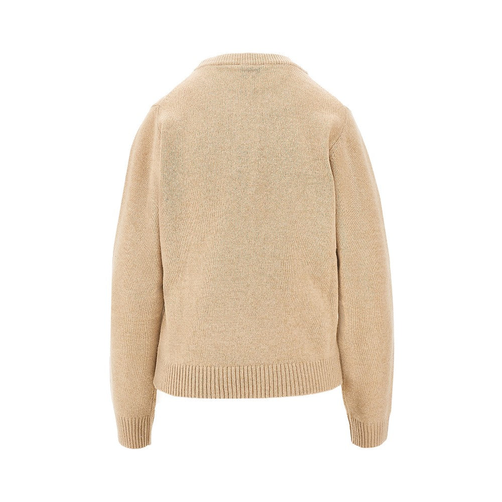 GANNI XS bananas intarsia wool-blend sweater