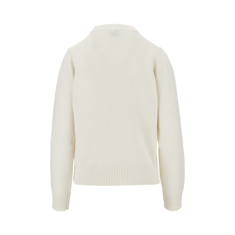 mushroom teddy wool-blend sweater