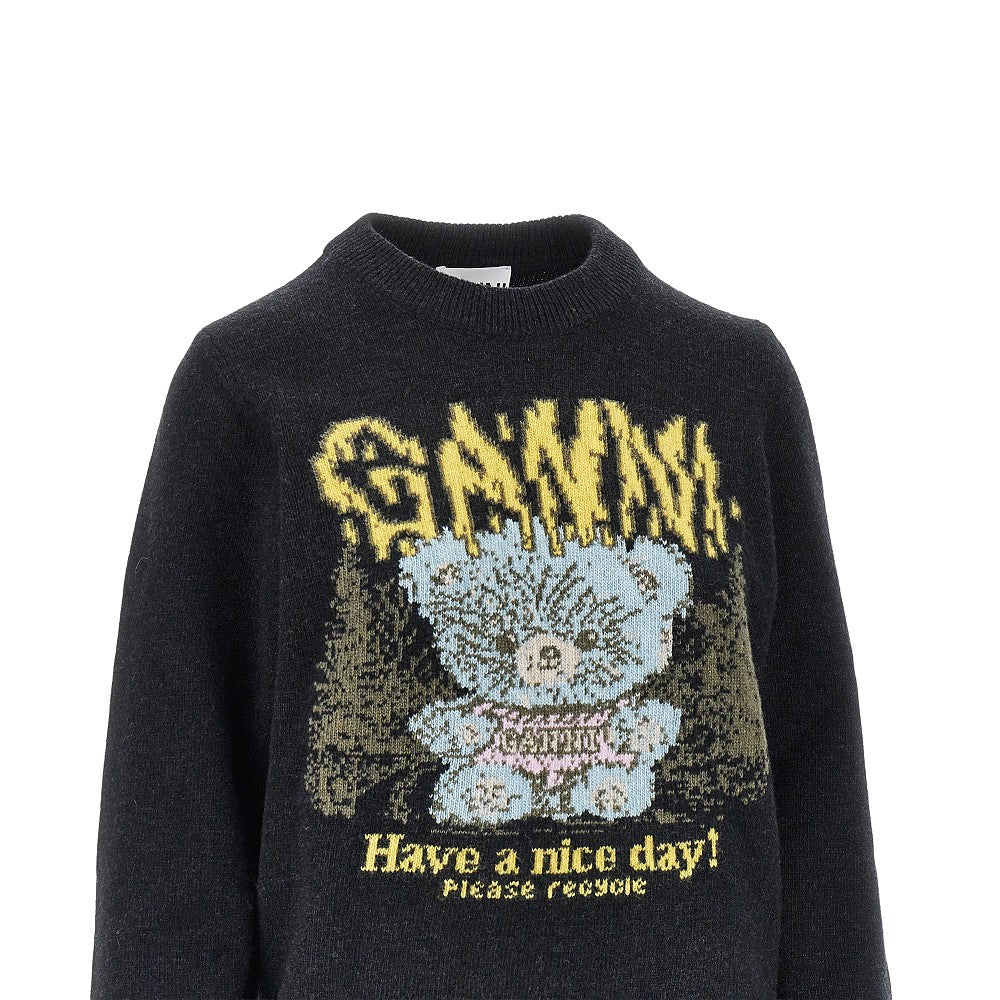forest teddy wool-blend sweater