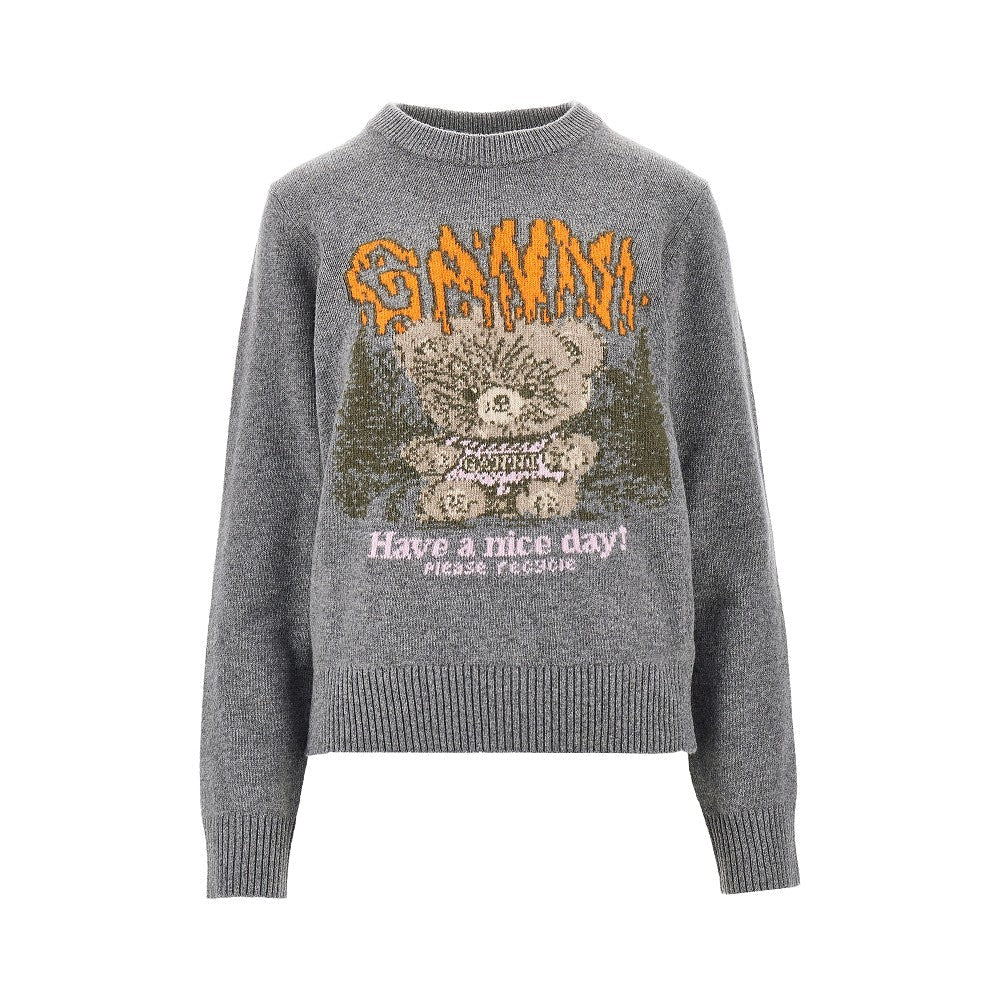 forest teddy wool-blend sweater