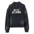 ACNE S logo print distressed french terry sweatshirt