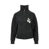 mouliné knitted full-zip sweatshirt