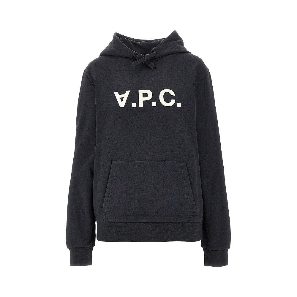 A.P.C. XS flocked logo hoodie