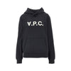flocked logo hoodie