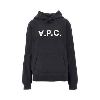 flocked logo hoodie