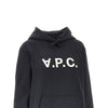 flocked logo hoodie