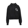 full-zip hoodie with logo patch
