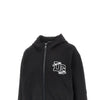 full-zip hoodie with logo patch