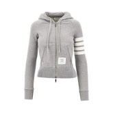 THOM BROWNE 36 full-zip hoodie with 4 bar detail
