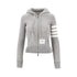 THOM BROWNE 36 full-zip hoodie with 4 bar detail