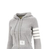 full-zip hoodie with 4 bar detail