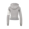full-zip hoodie with 4 bar detail