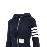 THOM BROWNE 36 full-zip hoodie with 4 bar detail