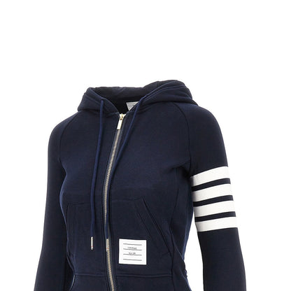 THOM BROWNE 36 full-zip hoodie with 4 bar detail
