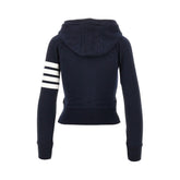 THOM BROWNE 36 full-zip hoodie with 4 bar detail