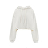 strass-embellished cropped hoodie
