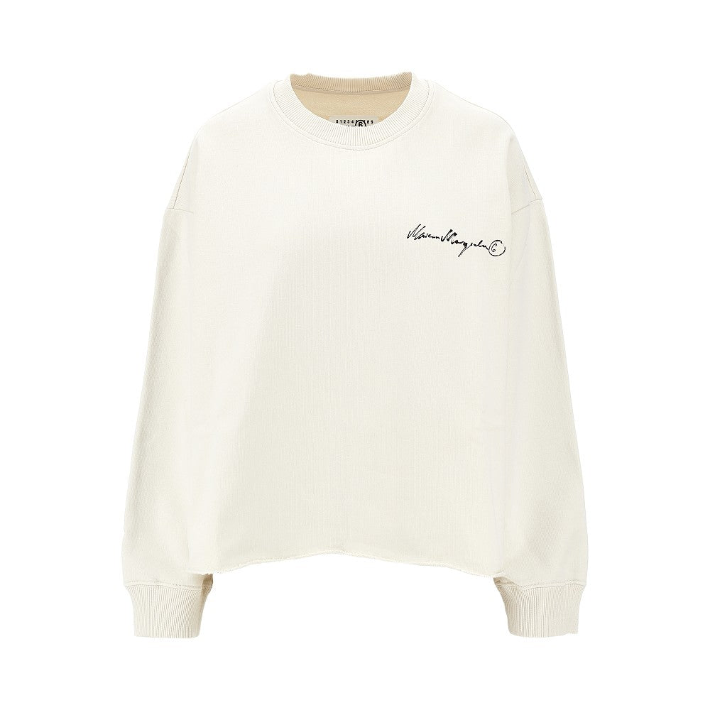 MM6 XS calligraphic logo print sweatshirt