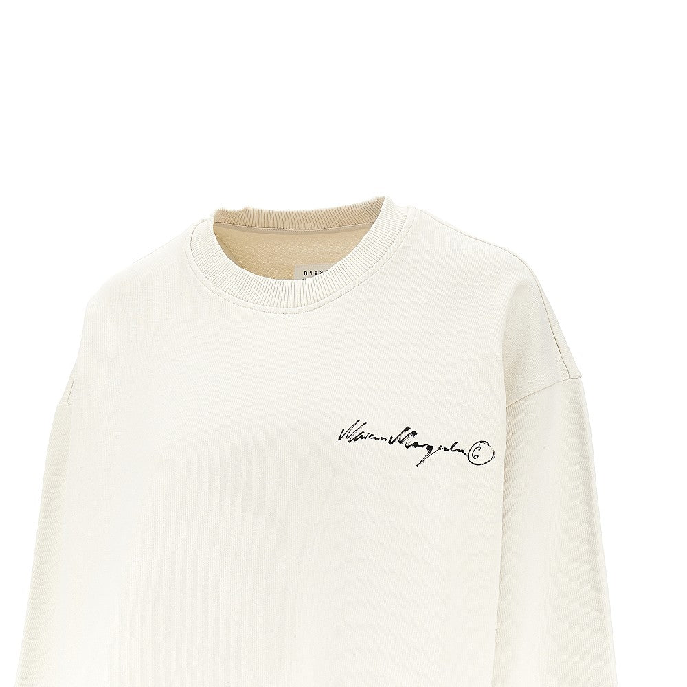 calligraphic logo print sweatshirt