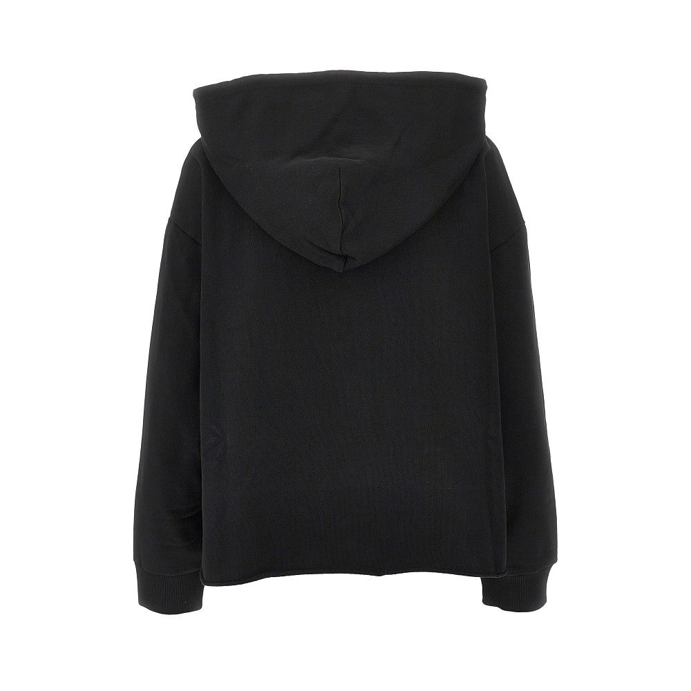 hoodie with raw-cut hem