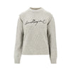 calligraphic print sweater