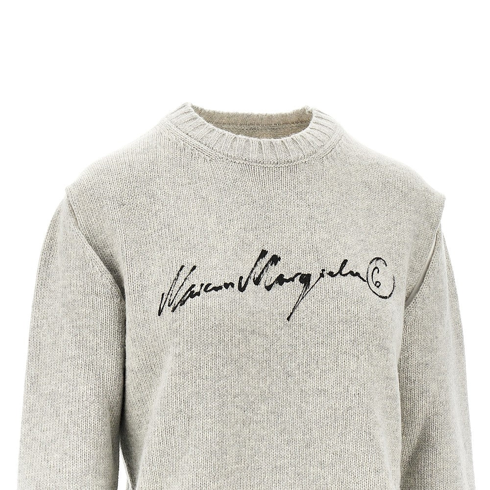 MM6 S calligraphic print sweater