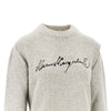 calligraphic print sweater